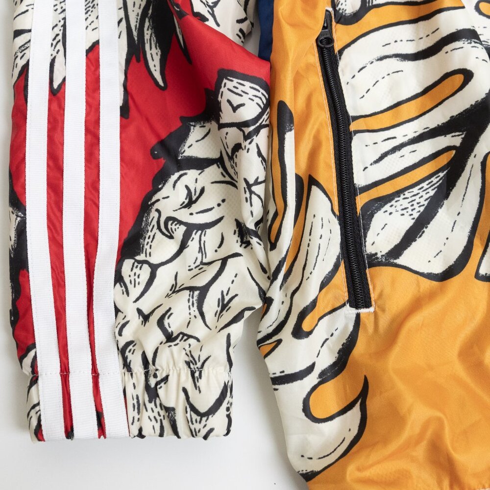 Adidas x Farm Rio Windbreaker Jacket Tropical Print Monstera Pineapple - Picture 11 of 16